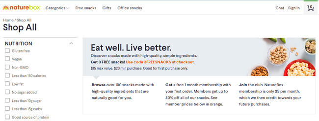 NatureBox Homepage